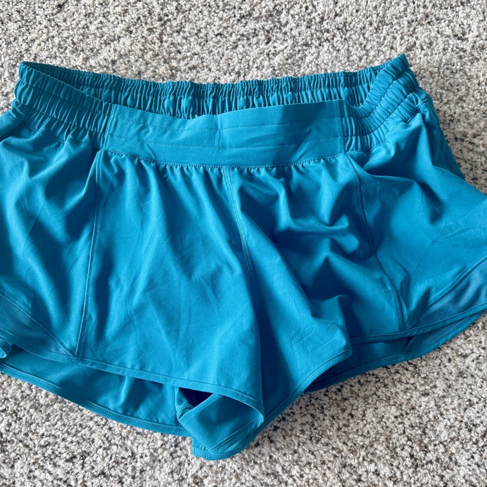 Lululemon Hotty Hot Shorts Hawaiian Blue size 14 - Picture 3 of 6